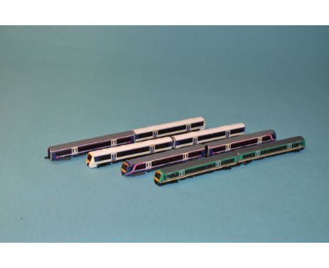 Unboxed N Gauge Modern-Image Diesel Multiple Units by GraFar (China), comprising 3-car class 166 set in 'Chiltern Railways' w