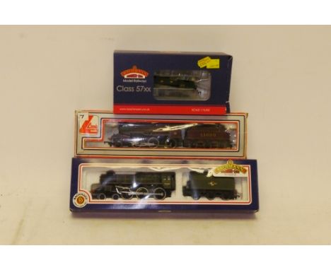 Bachmann and Lima 00 Gauge Steam Locomotives, Bachmann 31-104 BR green Standard Class 4 75069, 32-215 GWR green Class57XX Pan