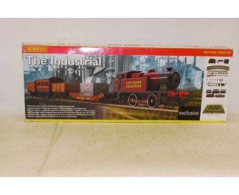 Hornby (China) 00 Gauge R1088 Industrial Train Set, comprising Lion Works 0-4-0 Tank Engine, three wagons and 4-wheel coach, 