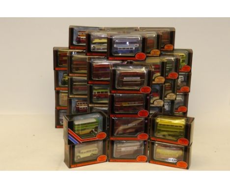 Exclusive First Editions, A boxed collection of 1:76 scale vintage buses and coaches, G-E, Boxes P-G, (90+) in two boxes 
