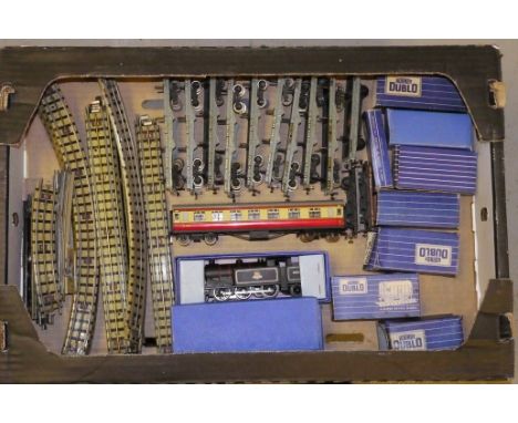 Hornby-Dublo OO Gauge 3-rail Trains, comprising boxed EDL17 0-6-2T locomotive in early crest BR black as no 69567, VG, box G,