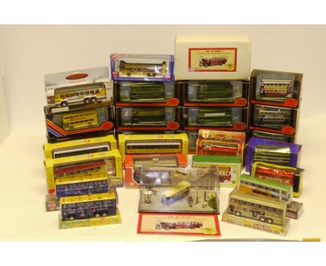 Boxed Buses and Coaches, Vintage and modern, 1:76 and 1:43 scale vehicles, including examples by EFE, (12), Matchbox and Corg