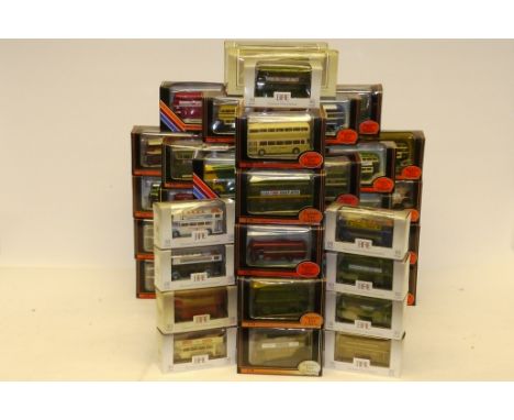 Exclusive First Editions, A boxed collection of 1:76 scale vintage buses and coaches, including De Luxe Series examples (32) 