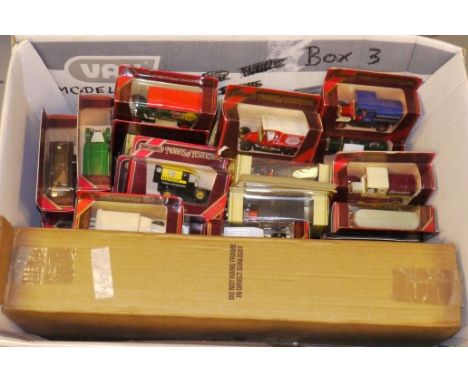 Matchbox Models of Yesteryear, A boxed collection of vintage  commercial and private vehicles including a framed and glazed l