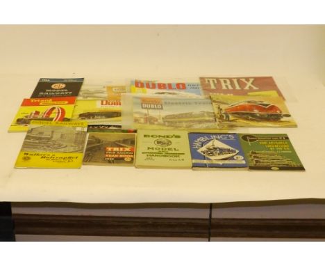 A Collection of 1950's and 1960's Model Railway Catalogues, including various examples from Hornby-Dublo, Triang including 3r