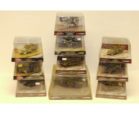 Corgi WW II Legends,  A collection of 1:50 scale models of armoured vehicles, including Fall of Germany and  D-Day Landings, 