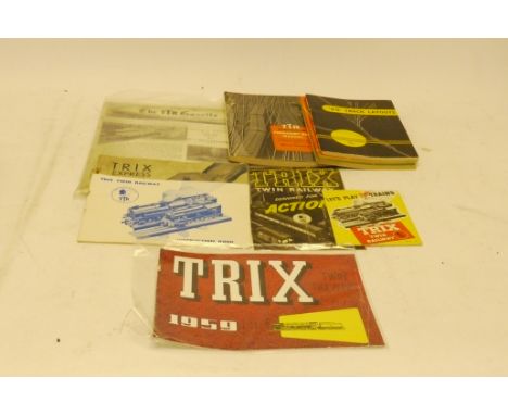 A Large Collection of Trix Twin Railway Catalogues and Leaflets, including pre-war catalogues, TTR Gazettes full set of pre-a