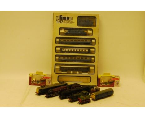 Tri-ang-Hornby Lima and Other Older OO Gauge Trains, including a repainted EM2 locomotive (P-F, pantographs ok but lack sprin