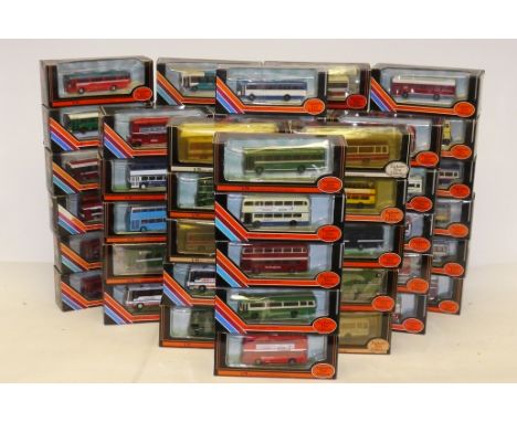 Exclusive First Editions, A boxed collection of 1:76 scale vintage buses and coaches, G-E, Boxes P-G, (90+) in two boxes 