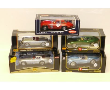 Boxed 1:18 Scale British and Continental Vehicles, A Collection of vintage vehicles, including Kyosho 08091R, Mercedes Benz 3