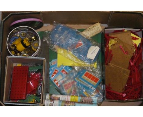 Meccano Trix  and Chad Valley, A boxed Meccano mountain engineers set No 7 with various instruction manuals, (incomplete) tog