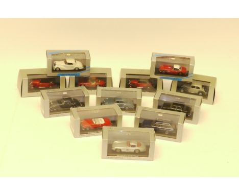 Minichamps Mercedes and BMW, A boxed group of 1:43 scale models, comprising, ten official Mercedes models of vintage and mode