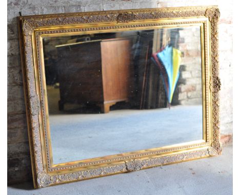 An antique design oblong Wall Mirror in a decorative moulded gilt frame. 3' 3" (100cms) x 4' 2" (127cms). 