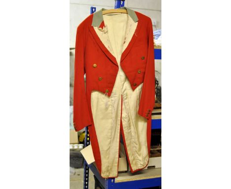 A Hunting Pink with engraved brass buttons. 