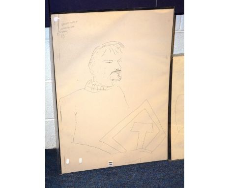 John Bellany CBE RA (Scottish 1942-2013) ARR
'Graham Martin, Architecture Friend'
Ink, signed '83, 84 x 58cm