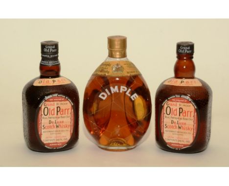Dimple Old Blended Scotch Whisky, bottled 1970's/80's, 70 proof, 26 2/3fl.oz, together with two bottles of Grand Old Parr Rea