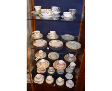 A quantity of China cabinet cups and saucers, to include Royal Worcester, Paragon and other examples (approx 50)