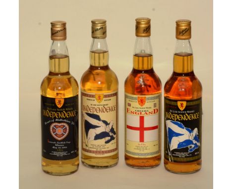 Two bottles of Independence De Luxe Scotch Whisky, 70cl, 40% vol, together with Cheers England 5 Year Old De Luxe Scotch Whis