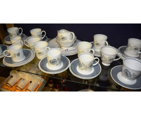 A Wedgwood Susie Cooper design 'Glen Mist' tea and coffee set (37)