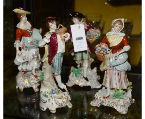Four German ceramic figures, 22cm high (4)
