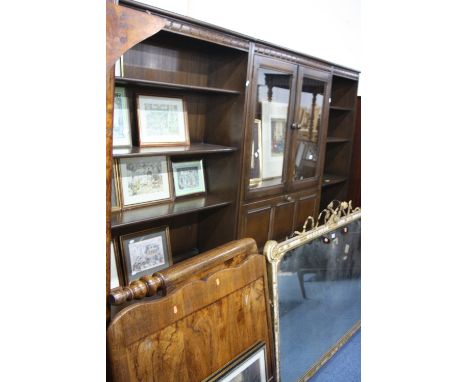 AN 'ERCOL' OAK THREE SECTION WALL UNIT