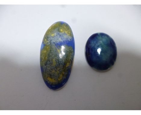 TWO RUSKIN CERAMIC PANELS