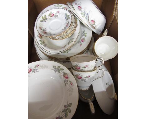 Paragon ?Bridal Rose? part tea service including side plates, saucers, teacups etc. 