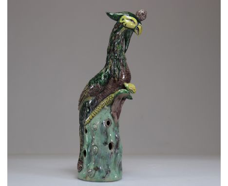 Kangxi famille verte porcelain phoenix - Weight:  1.25 kg - Region: Chine - Sizes: H 395 mm L 180 mm