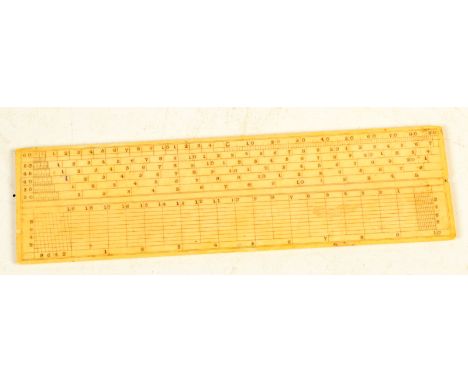 A W. Elliott, 268 High Holborn, London ivory 6 inch protractor.