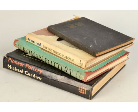 Four books belonging to Bernard Leach, including Neti Neti (Not This . Not That) by L.C. Beckett, which is inscribed to the f