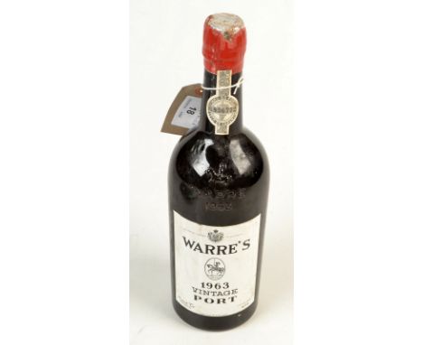 A bottle of Warre's 1963 vintage port.