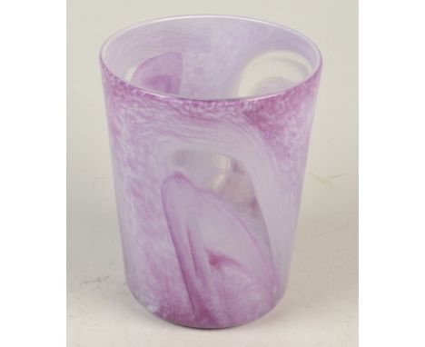 A Gray-Stan glass vase, designed by Mrs Graydon-Stannus, marbled amethyst slightly tapering form, signed Gray-Stan, height 18