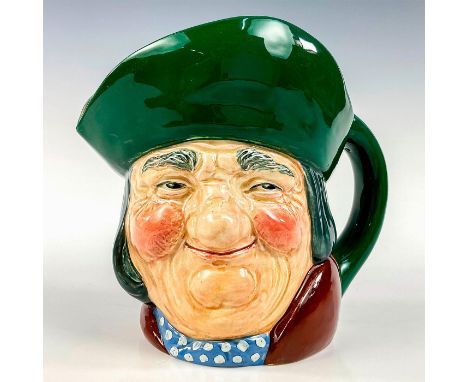Green hat, brown coat, blue scarf with white spots. Royal Doulton backstamp.A " thirsty old soul" in an 18th century drinking