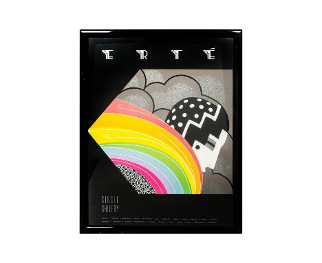 Original vintage advertising exhibition poster from Circle Gallery. Titled 'Tempest'. Measures 34" x 26.5" including frame. C