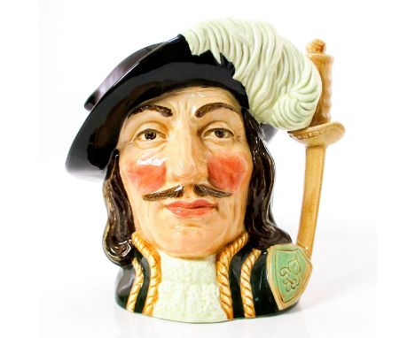 Variation One. Black hat, white feather, green tunic with gold trim.Under the banner of "All for one and one for all" Athos w