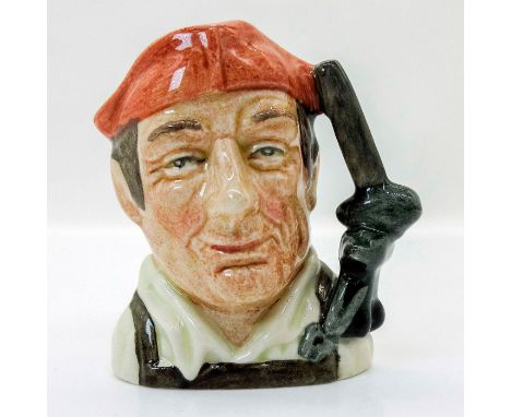 Salmon hat; white shirt; light brown apron.Series: Characters from Williamsburg. Royal Doulton backstamp. Artist: David B. Bi