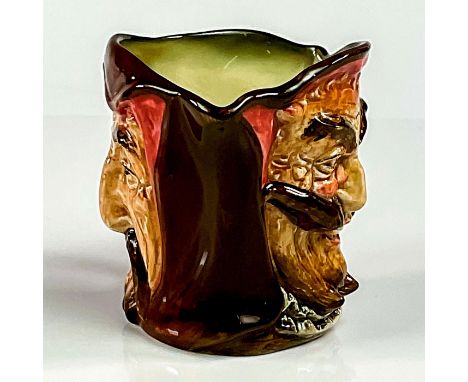With verse. Red and brown coloration.First found in 16th century German legend, Mephistopheles became best known in Johann vo
