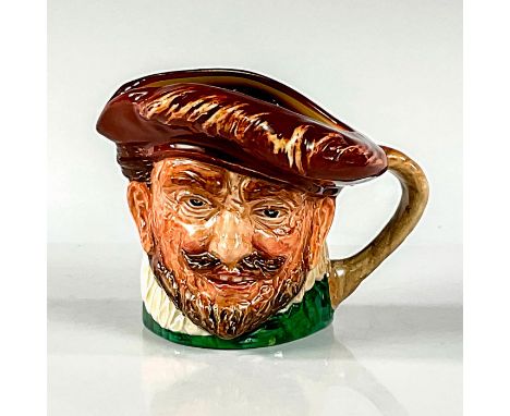 Style Two, with hat. Brown hat; green robes; white ruff; brown drum at back of handle along side ruff.Sir Francis Drake (1540
