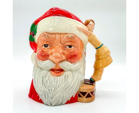 Style One. Red, white, and light brown coloration.The Santa Claus jug was introduced in 1981 and was the first to undergo ann