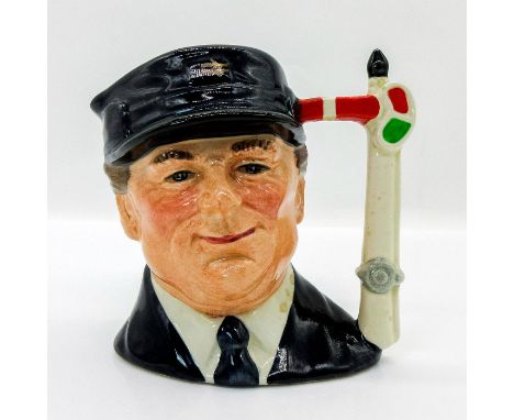 Black cap and coat; white shirt.Each jug in the Journey Through Britain series was given a specially designed backstamp relat