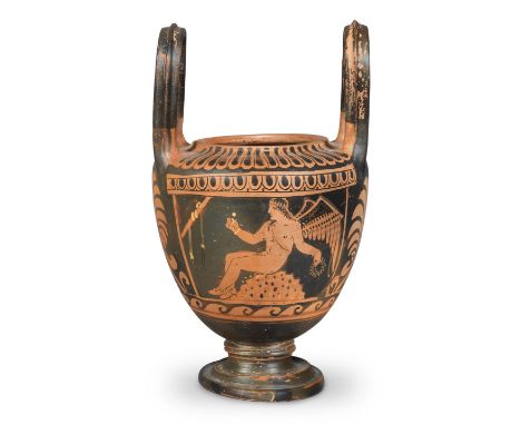  A Greek red-figured lebes gamikos Attributed to the Asteas-Python Workshop, Paestan, circa 4th Century B.C.Side A with a fem
