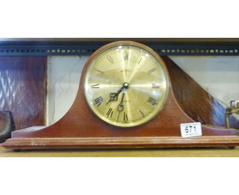 ROTARY MANTEL CLOCK. Oak cased Rotary quartz mantel clock