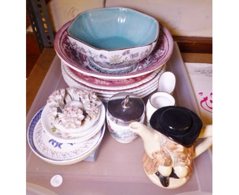 MIXED CERAMICS. Tray of quality ceramic items including Royal Worcester, Aynsley etc