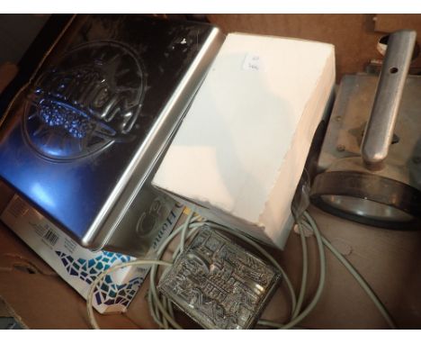 Mixed items including British rail lamp and boardgame Cranium