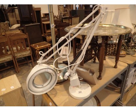 Large anglepoise style magnifying light 
