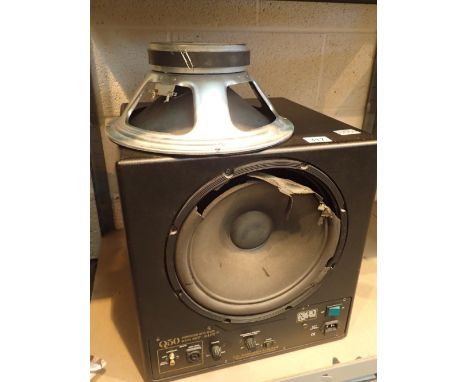 Rel Acoustics LTD Q50 powered sub base with set-safe A/F also celestion G12H-100 loud speaker