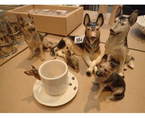 Selection of ceramic dogs 