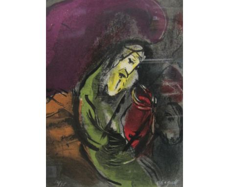 ‡MARC CHAGALL (1887-1985) Jeremie (Plate 24 from the Bible Series, 1956) lithograph printed in colour  titled and numbered 54