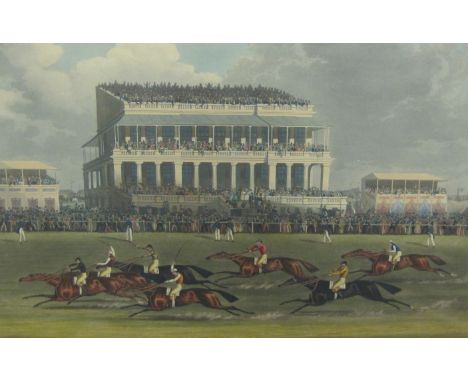 AFTER JAMES POLLARD (1797-1867) Epsom, the Grand Stand; and Epsom, the Betting Post, aquatint engravings by Charles Hunt unfr