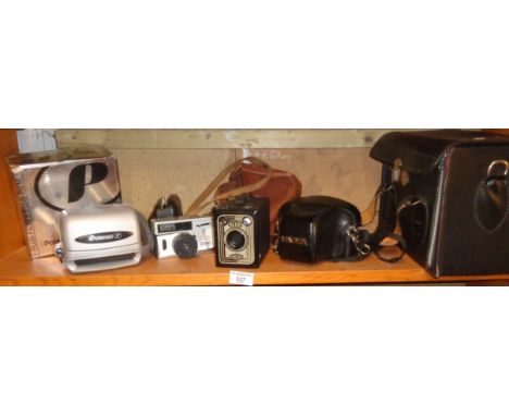 Polaroid Plus Film camera, Minolta camera kit and two others